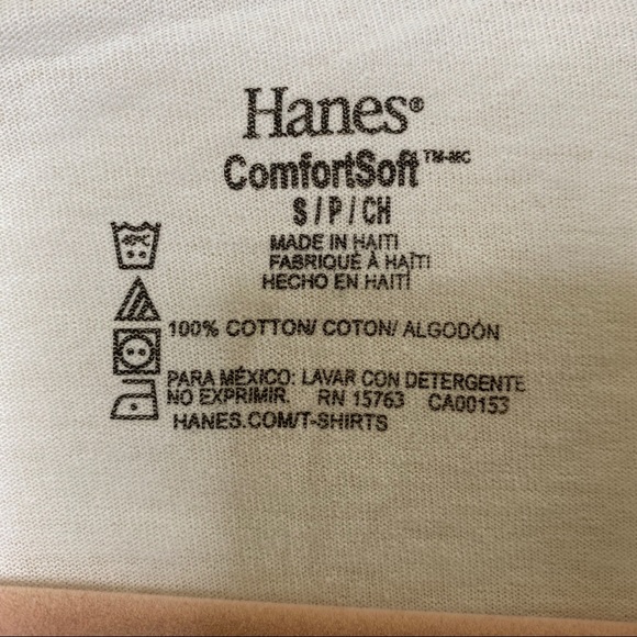 Hanes Men's ComfortSoft® White Crewneck Undershirt - Picture 5 of 5
